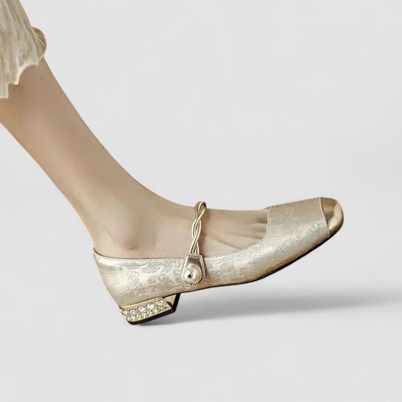 Thea | Sapatos Mary Jane Ortopédicos Salto Bloco Baixo
