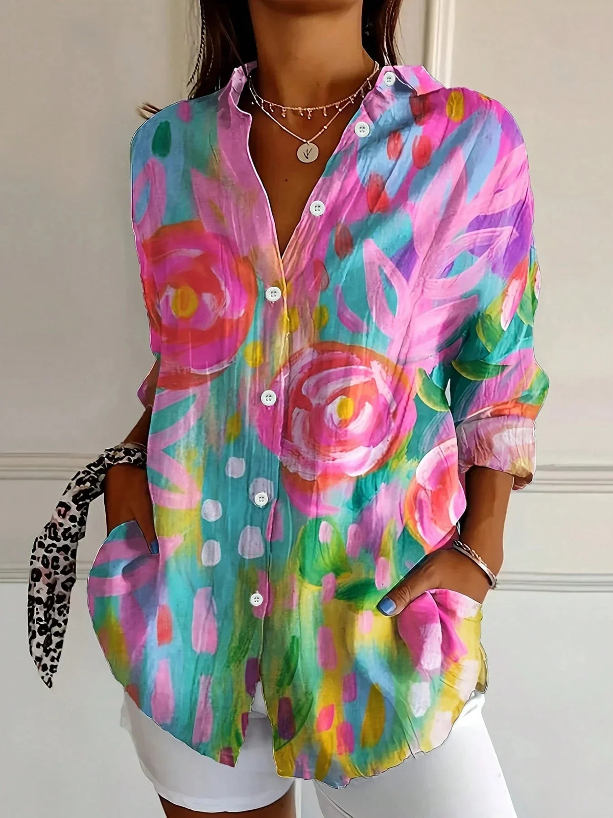 Odette | Blusa Feminina Estampada Colorida