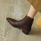 Vianne | Botas Femininas Couro Vegano Bico Fino Tornozelo