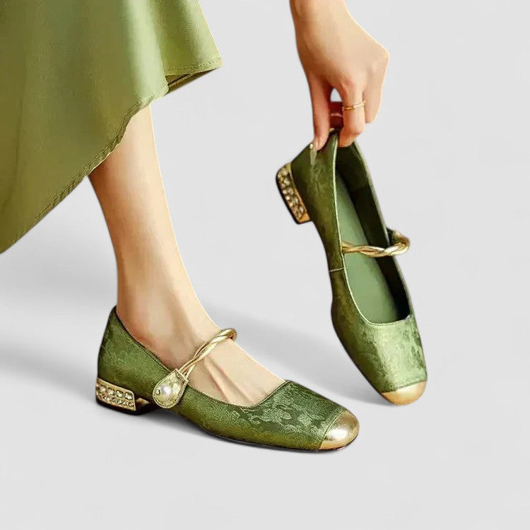 Thea | Sapatos Mary Jane Ortopédicos Salto Bloco Baixo
