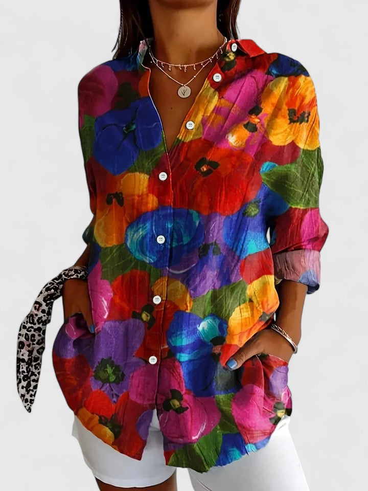Solveig | Blusa Feminina Estampa Colorida Conforto