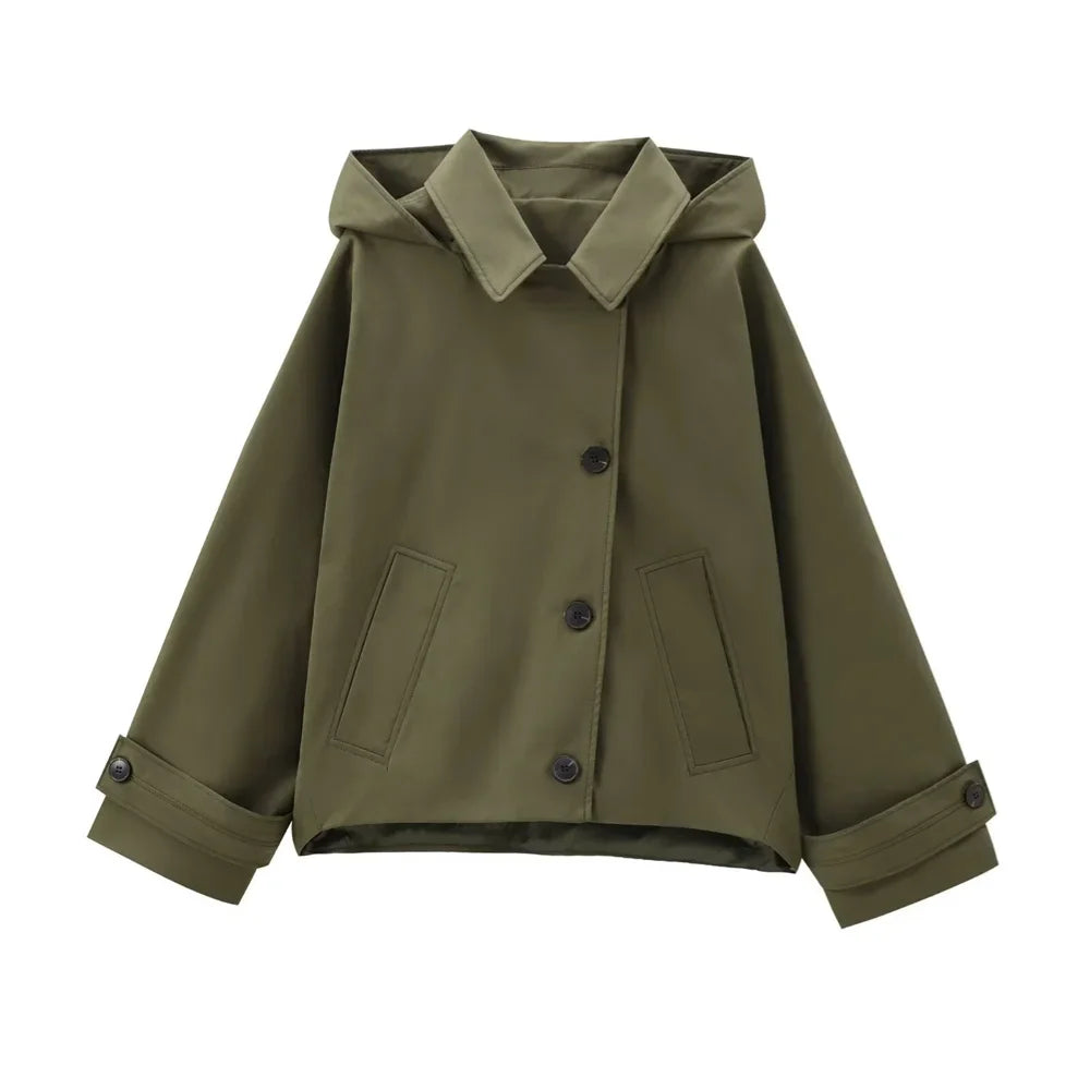 Casaco Tricotado | Comprido, Estilo Trench, Curto
