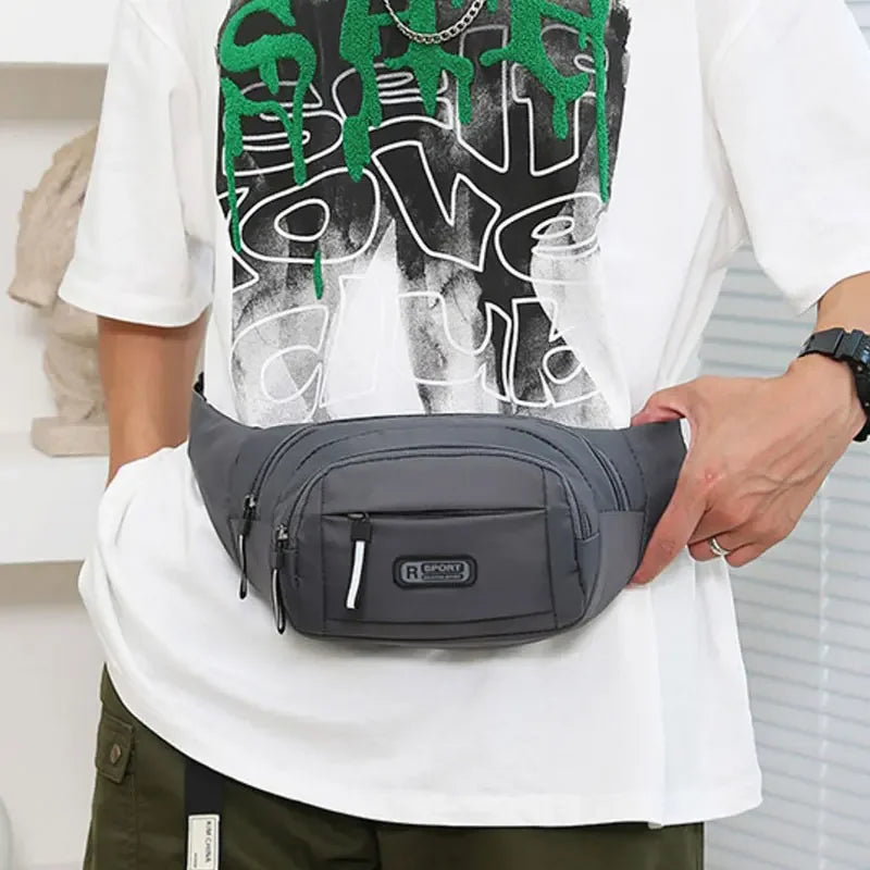 Bolsa de Cintura Masculina | Antifurto, Ultrafina | Tecido Canvas