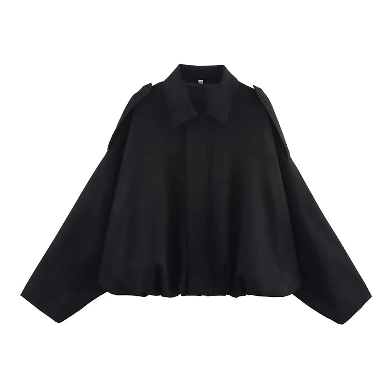 Casaco Bomber Mulher | Gola Virada, Mangas Compridas | Vintage