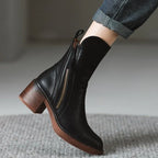 Botins de Salto Alto com Fecho de Correr