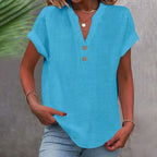 Ottoline | Mulher Camisa Linho Decote V