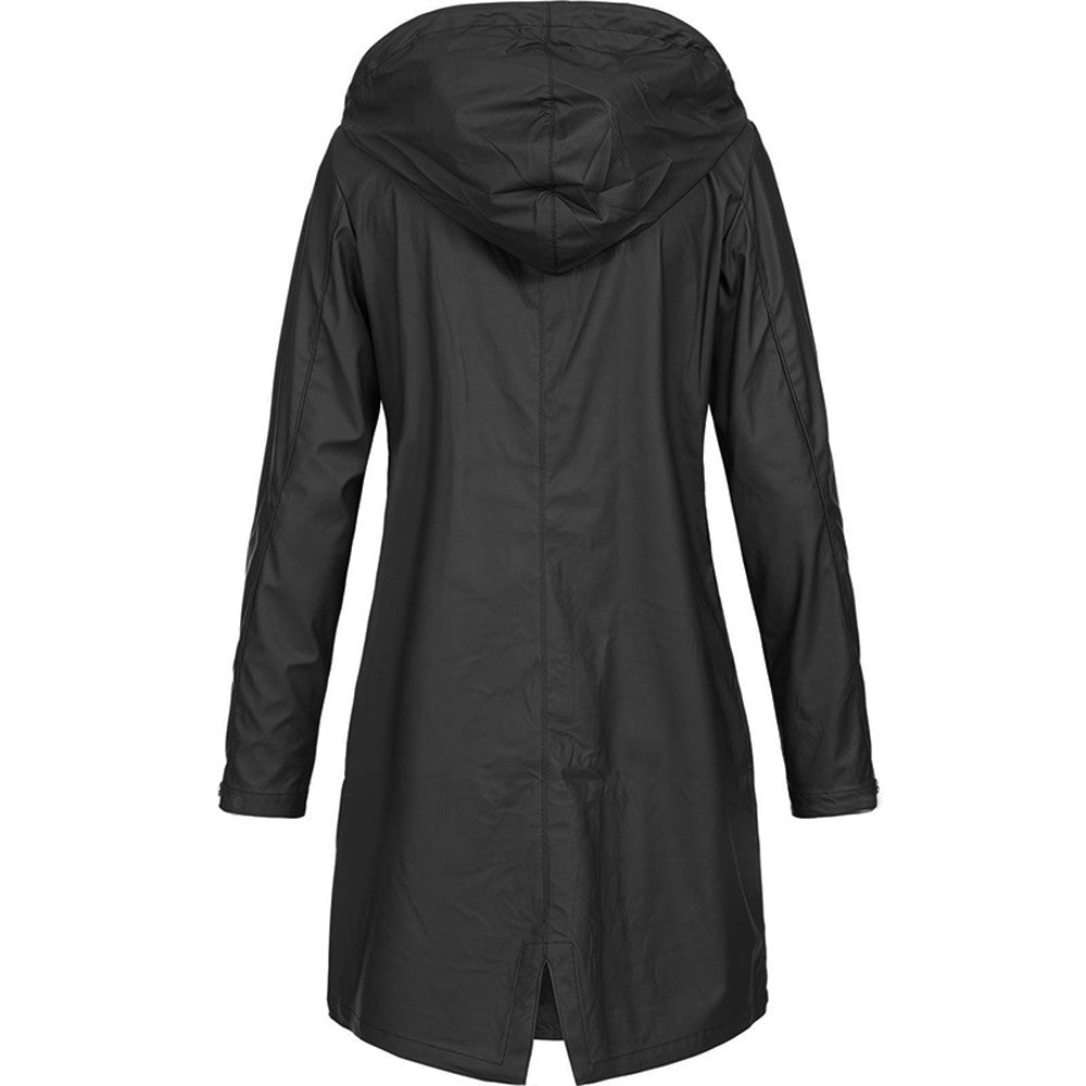 Liora | Casaco Longo Feminino com Capuz Linha A