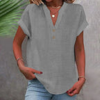 Ottoline | Mulher Camisa Linho Decote V