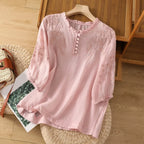 Sabine | Blusa Feminina Bordada Relaxed