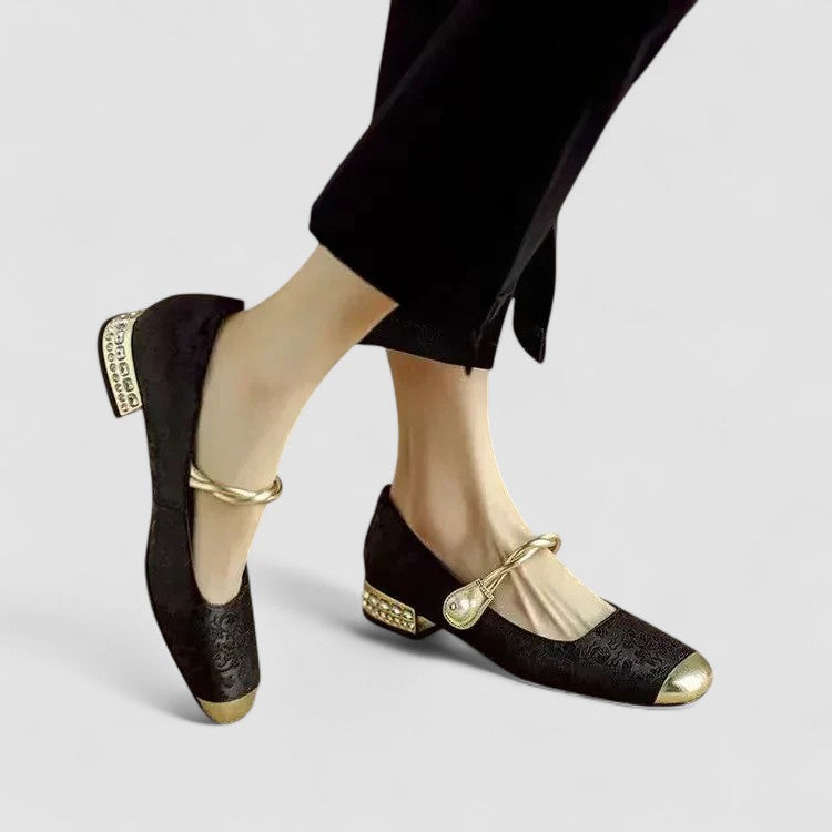 Thea | Sapatos Mary Jane Ortopédicos Salto Bloco Baixo