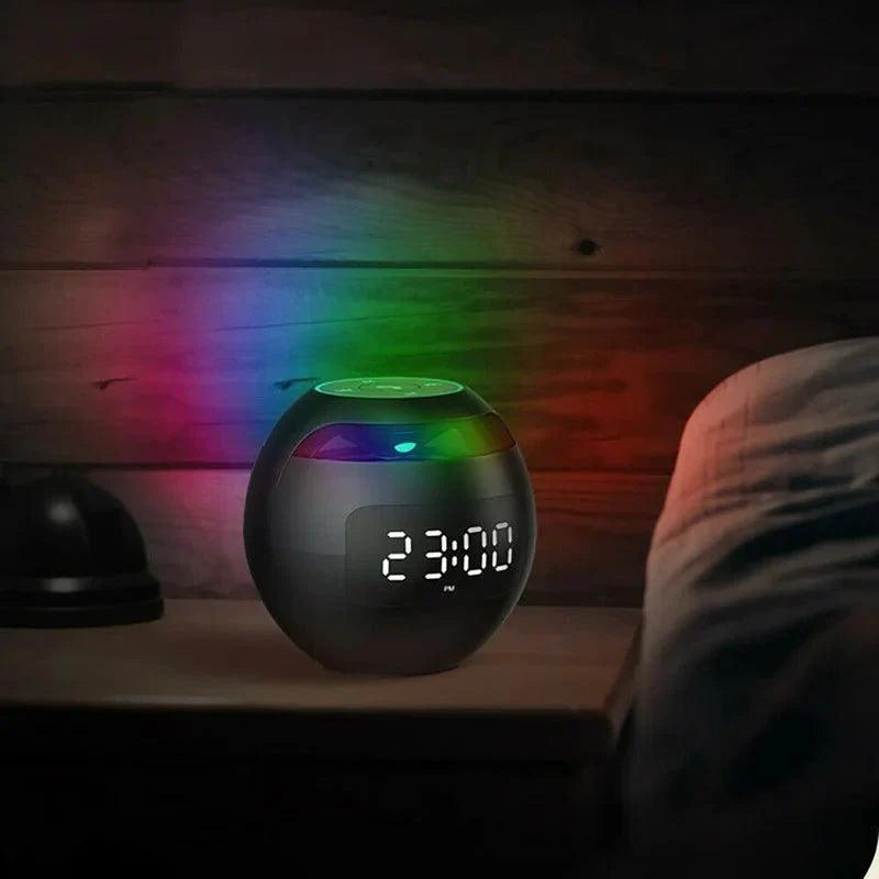 Giselle | Colunas Bluetooth com Relógio Digital | Despertador, Luz LED, para Quarto