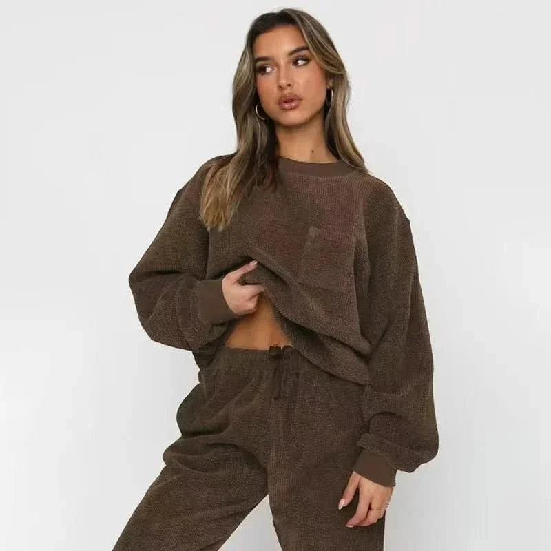Alba | Conjunto Moletom Corduroy Relaxado