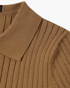 Homem Polo Tricot Algodão Canelado