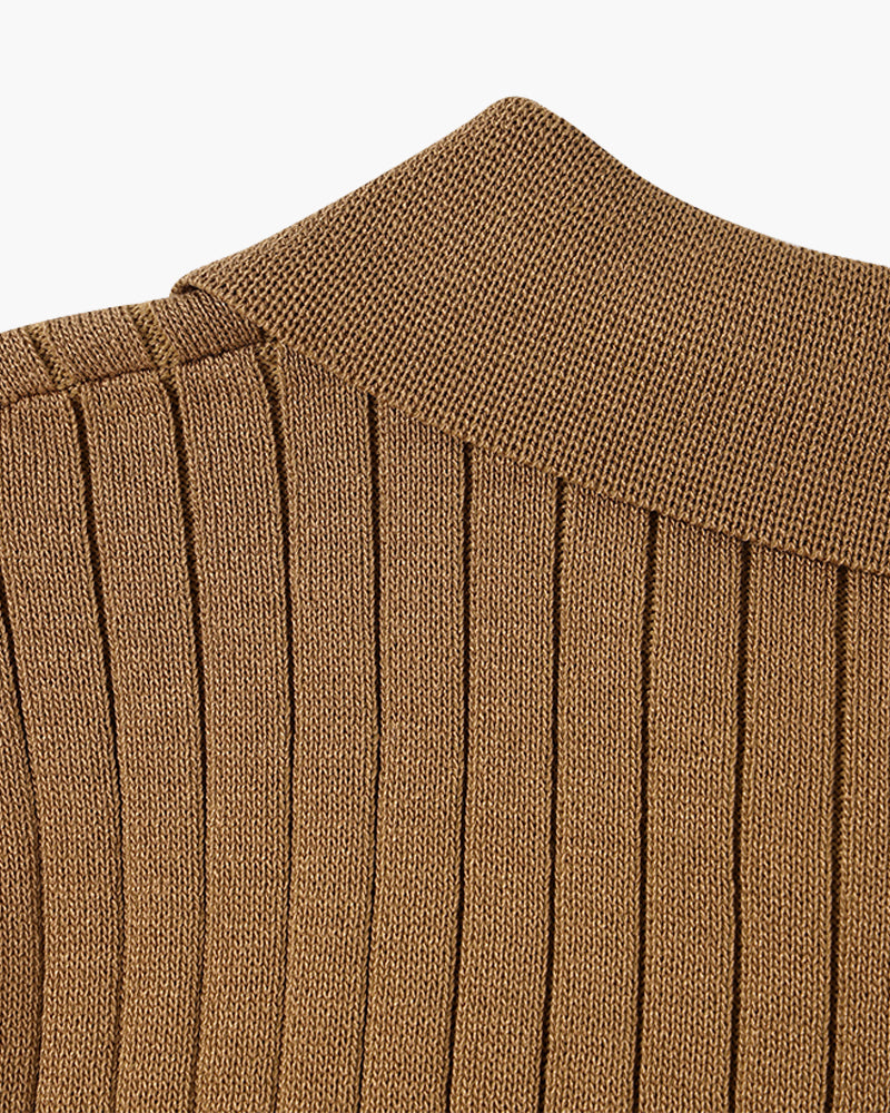 Homem Polo Tricot Algodão Canelado