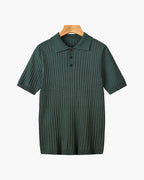 Homem Polo Tricot Algodão Canelado