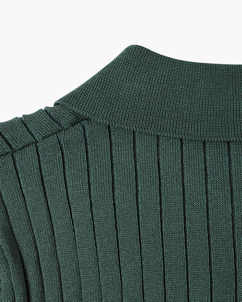 Homem Polo Tricot Algodão Canelado