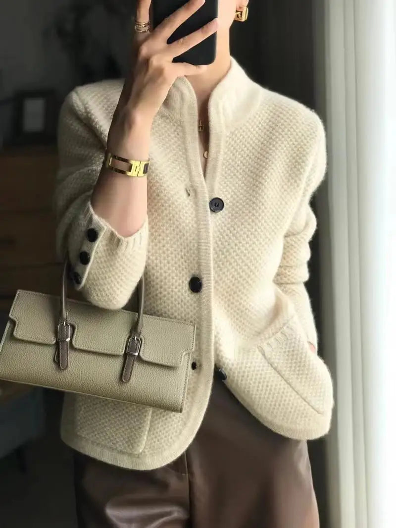 Faye | Cardigan Feminino Caxemira Botões Clássico