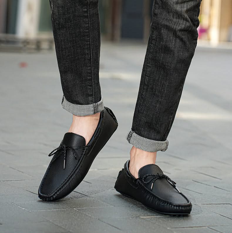 Thea | Mocassins Couro Leve Bico Redondo