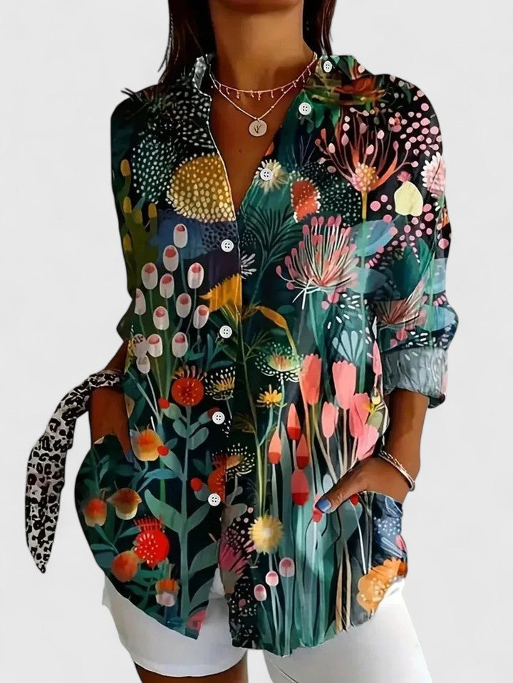 Solveig | Blusa Feminina Estampa Colorida Conforto