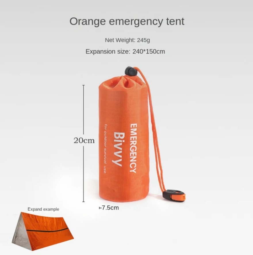 Tenda de Sobrevivência para 2 Pessoas Mylar Emergência