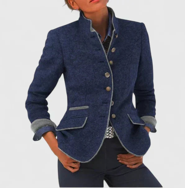 Casaco Casual Feminino Estruturado Botões