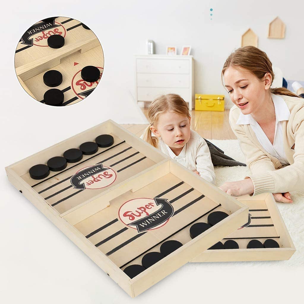 Soraya | Jogo 2 em 1 Futebol de Mesa & Shuffleboard | Madeira, Multifuncional | Para Todas as Idades