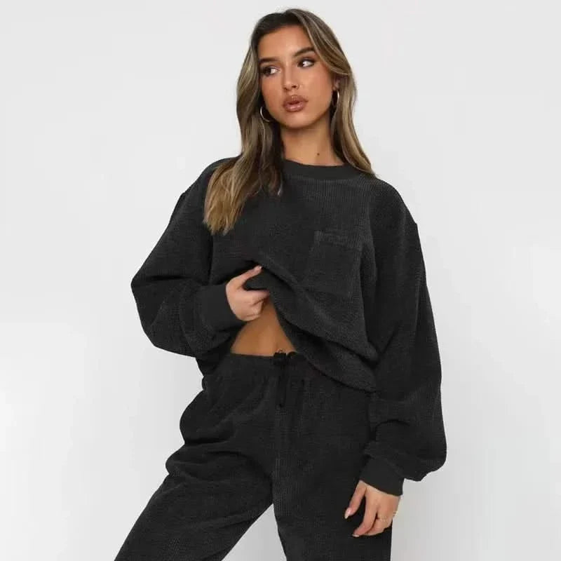 Alba | Conjunto Moletom Corduroy Relaxado
