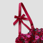 Ottoline | Mulher Top Corset Bordado Floral com Renda