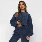 Alba | Conjunto Moletom Corduroy Relaxado