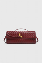 Tindra | Bolsa Clutch Baguette Feminina Nó Dourado