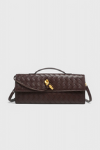Tindra | Bolsa Clutch Baguette Feminina Nó Dourado