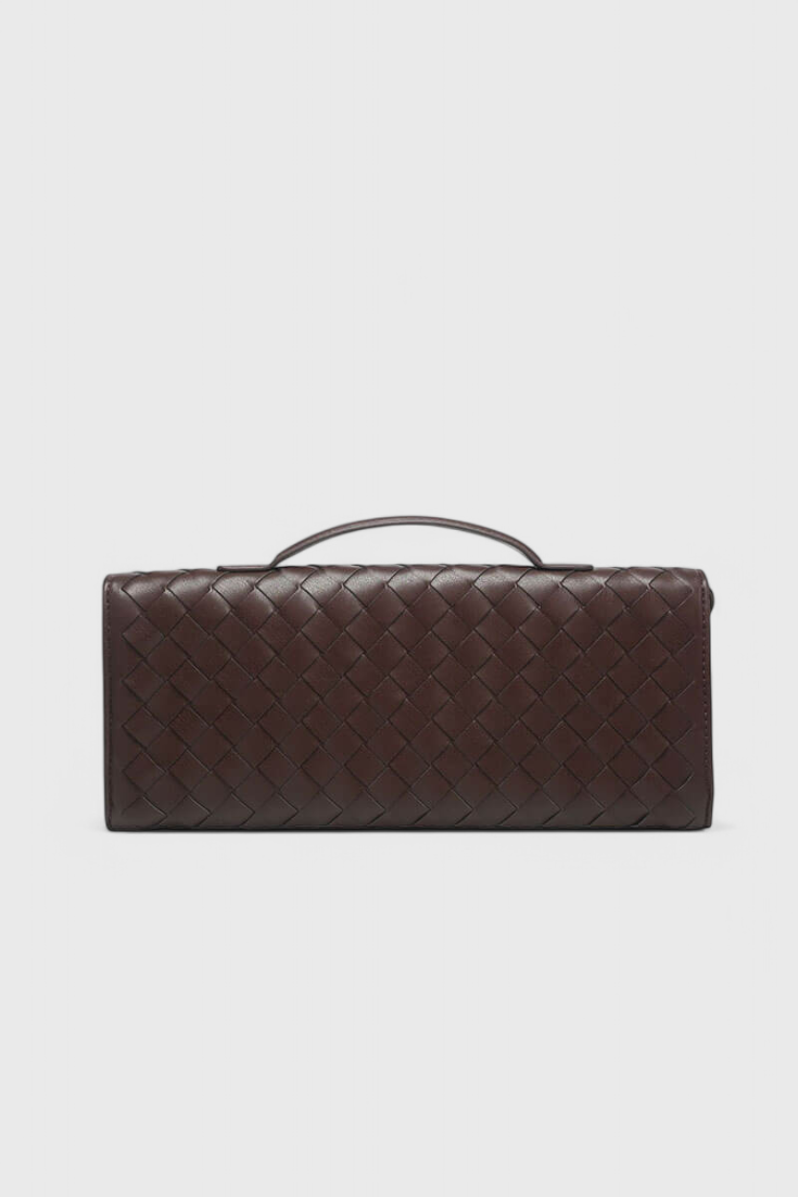 Tindra | Bolsa Clutch Baguette Feminina Nó Dourado