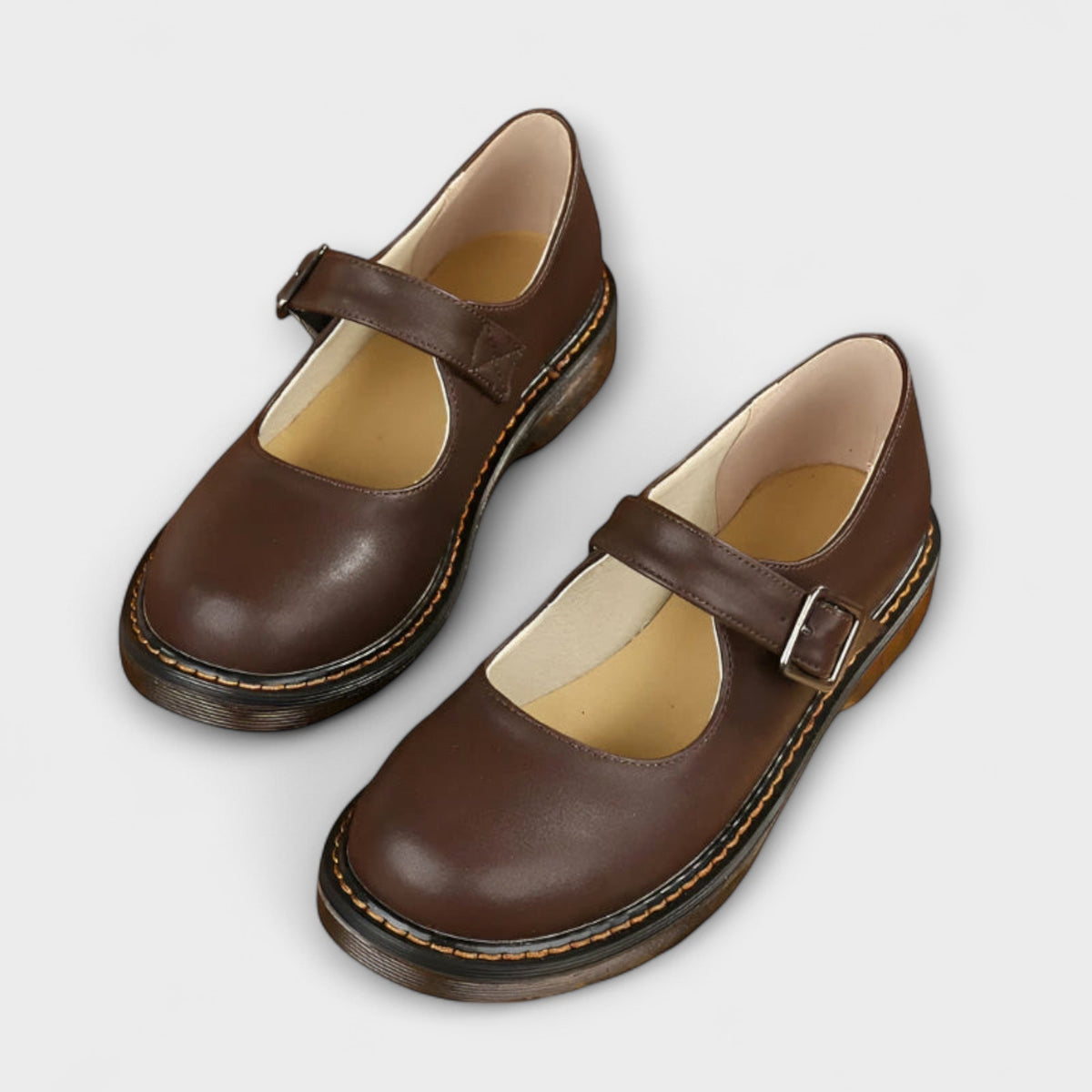Zelda | Sapatos Mary Jane Femininos Bico Redondo com Fivela