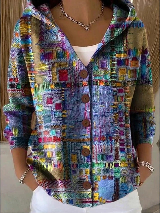 Kira | Mulher Cardigan com Capuz e Botões