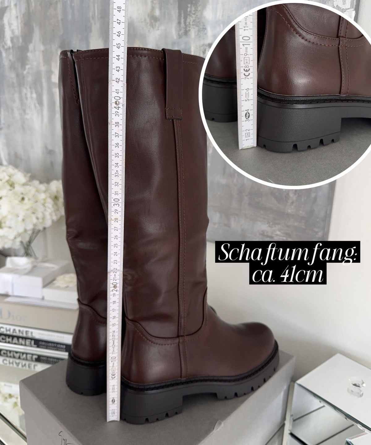 Botas Marrom | Salto Confortável, Forro Térmico