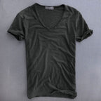 Iris | Homem Camiseta Algodão Decote V Slim Fit