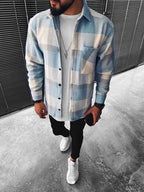 Una | Camisa Masculina Xadrez Botões