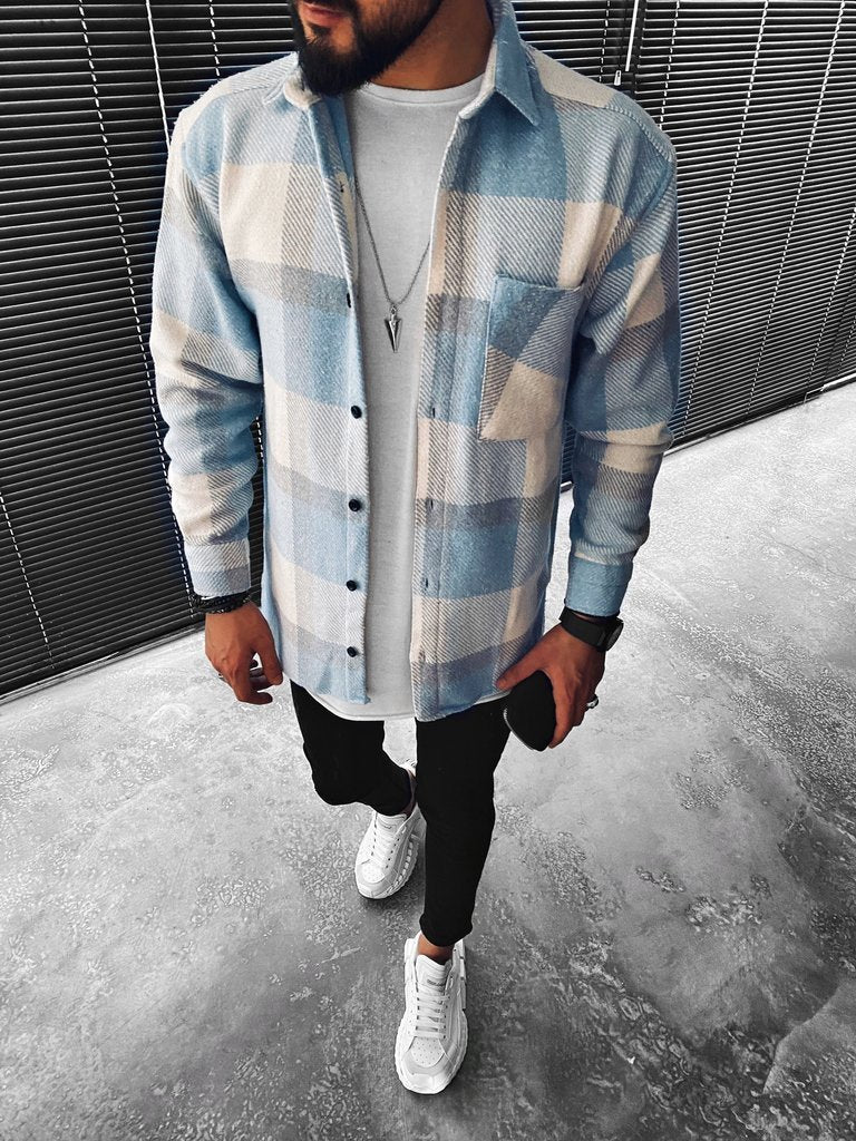 Una | Camisa Masculina Xadrez Botões
