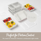 Marlow | Recipientes Alimentares Reutilizáveis | Conjunto 20 Peças, 2 Compartimentos | Sem BPA