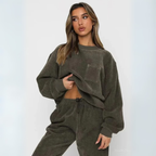 Alba | Conjunto Moletom Corduroy Relaxado