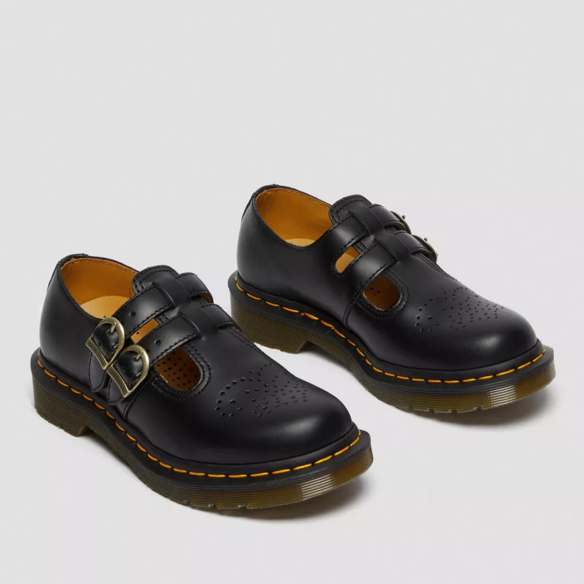 Sapatos de Verão Sandálias Mary Jane Couro Dupla Fivela Femininos
