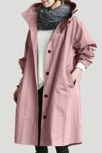 Mulher Impermeável com Capuz Oversize