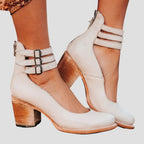 Botas femininas confortáveis sola plana cano curto estilo elegante