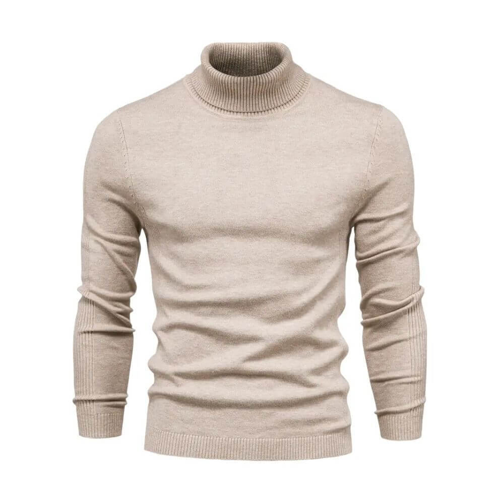 Calla | Homem Camisola Canelada Gola Alta Quente