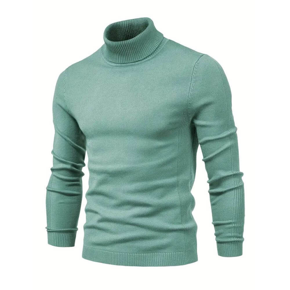 Calla | Homem Camisola Canelada Gola Alta Quente
