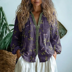 Selene | Blusa Feminina Linho Manga Longa Botões