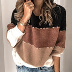 Ottavia | Camisola Feminina Riscas Tricot Confortável