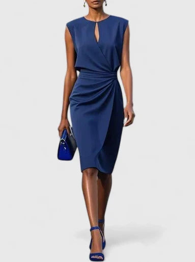 Vestido Feminino Liso Silhueta Elegante