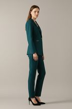 Conjunto Feminino Blazer e Calça Reta Botão