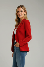 Ondine | Mulher Blazer Lapela Entalhada Botão Único